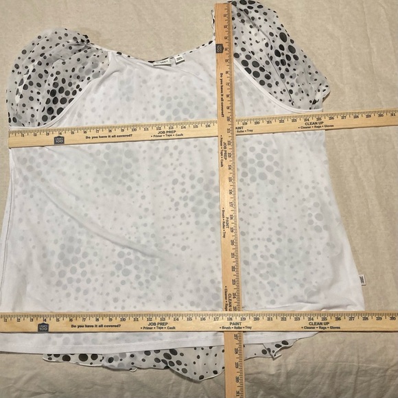 Cato Black and White Dolman Sleeve Blouse - Picture 3 of 8